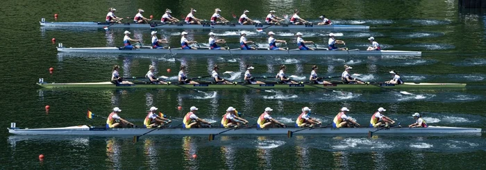 
    Ambarcațiunea feminină de 8+1 a devenit cea mai rapidă din istorie pe distanța de doi kilometriFoto: EPA-EFE  