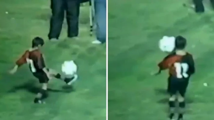 VIDEO Imagini nemaivăzute cu Messi la vârsta de 9 ani. Jonglează cu mingea în pauza unui meci, iar publicul îl strigă „Maradona”