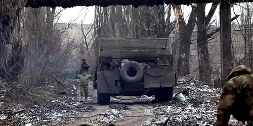 Vehicule blindate ucrainene capturate la Avdiivka FOTO PROFIMEDIA
