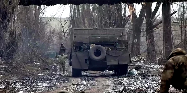 Vehicule blindate ucrainene capturate la Avdiivka FOTO PROFIMEDIA
