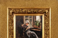 thumbnail Bretonă lucrând   Nicolae Grigorescu jpg