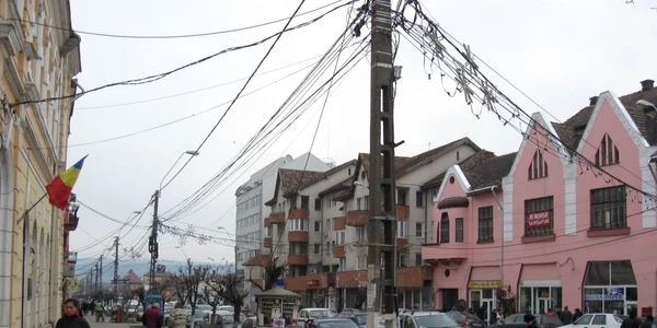 Stradă din centrul oraşului Aiud