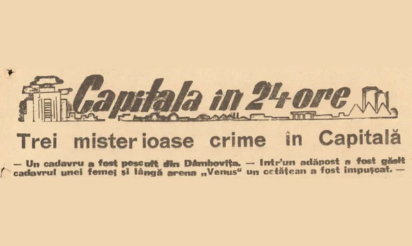 Ziarul ,,Timpul” din 15 ianuarie 1945, care anunța despre cele ,,trei misterioase crime” săvârșite în Capitală”