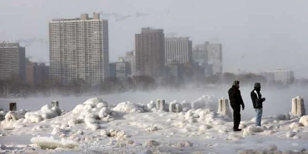 Lacul Michigan Chicago - vortex FOTO AFP 