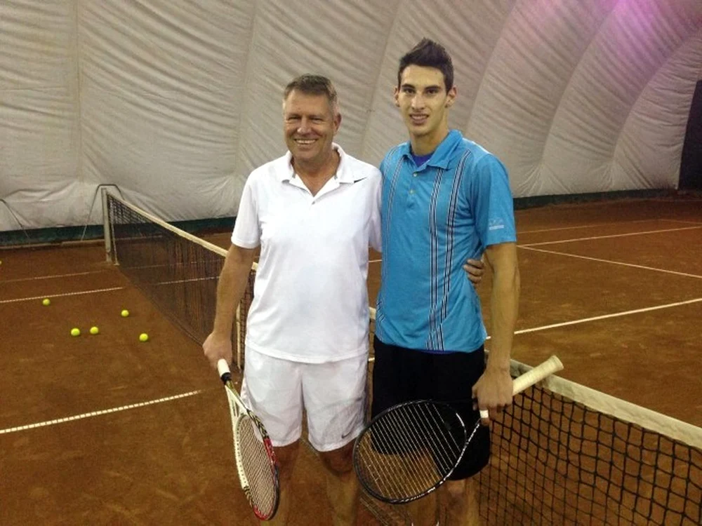Victor a jucat tenis cu președintele României / foto: arhivă