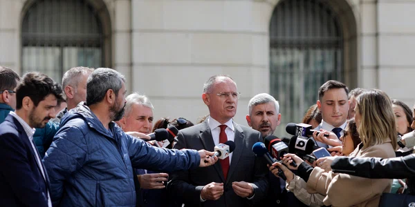Ministrul de Interne al Austriei, Gerhard Karner, se întâlnește cu Lucian Bode, ministrul de Interne, în București. FOTO Inquam Photos / George Călin