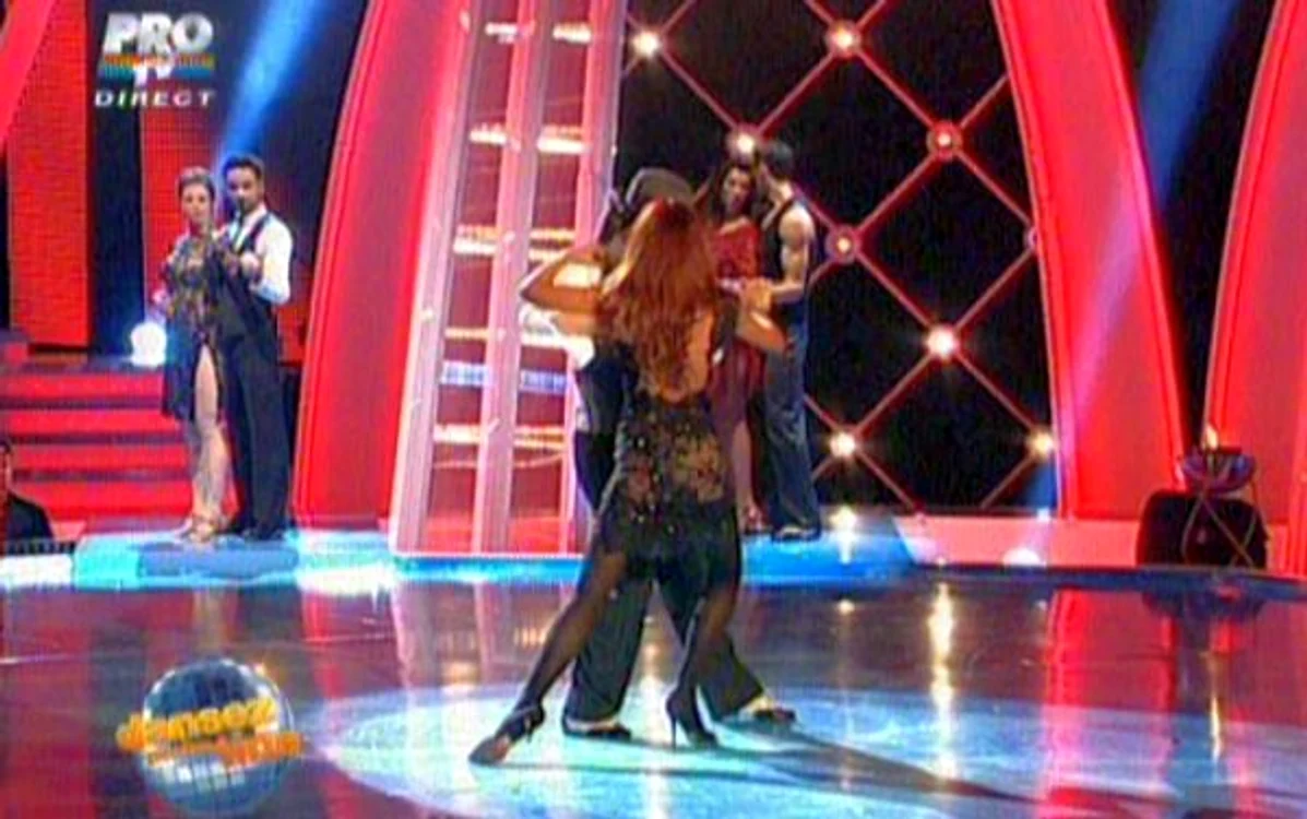 Bianca Drăguşanu, la proba de tango la «Dansez pentru tine». (captură video Pro TV)
