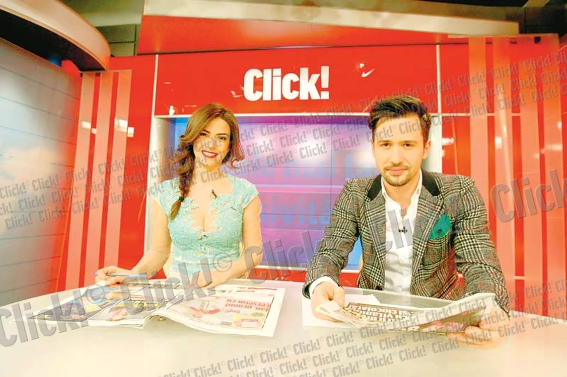 
    Diana Bart şi Alexandru  Constantin prezintă  emisiunea „Click!” de luni  până vineri, de la 22.30,  la Prima TV (FOTOGRAFII: DORIN CONSTANDA)  