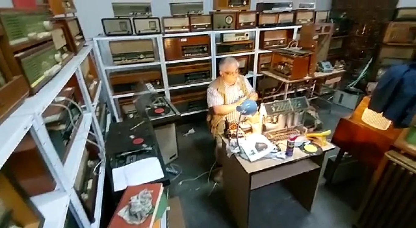 Gheorghe Malancu în atelierul său. FOTO: G. M.