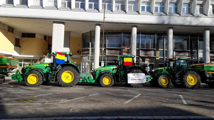 Protestul agricultorilor din centrul Timișoarei FOTO Ștefan Both