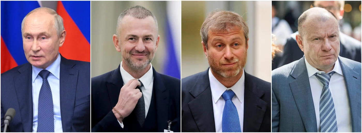 Vladimir Putin, Andrei Melnichenko, Roman Abramovici, Vladimir Potanin FOTO Profimedia