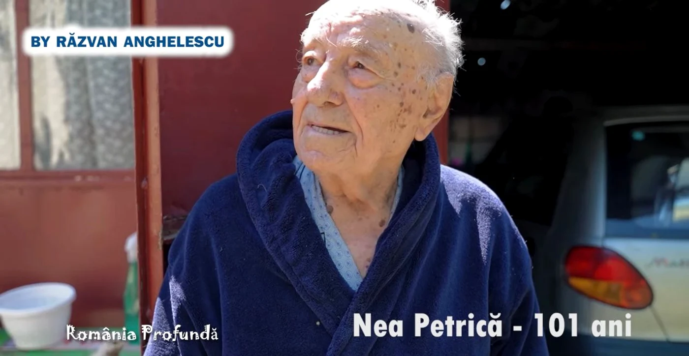 Petrică, la vârsta de 101 ani Foto: Facebook Răzvan Anghelescu 