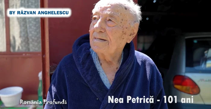 Petrică, la vârsta de 101 ani Foto: Facebook Răzvan Anghelescu
