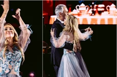 Cristina Păsăroiu și Andrea Bocelli au cântat împreună de Revelion la Abu Dhabi. FOTO: Luca Rossetti/Facebook