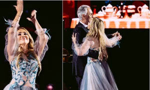 Cristina Păsăroiu și Andrea Bocelli au cântat împreună de Revelion la Abu Dhabi. FOTO: Luca Rossetti/Facebook