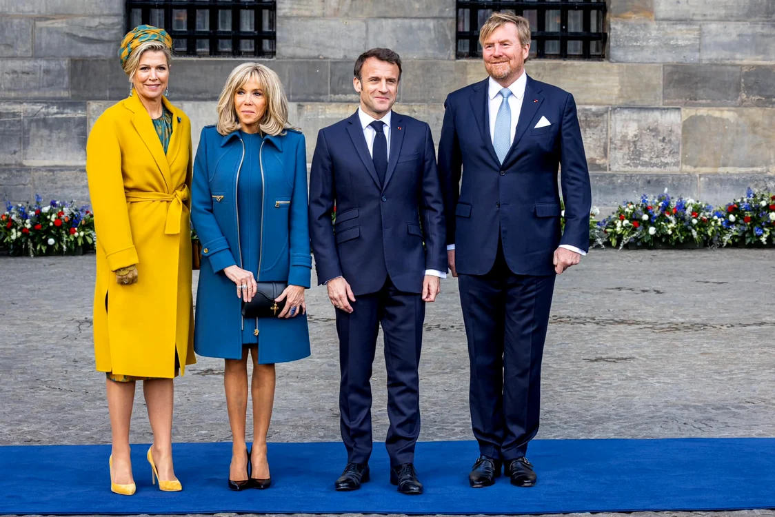 Brigitte Macron si Emmanuel Macron, invitati in Olanda de catre Regele Willem Alexander si Regina Maxima Casa Regala olandeza (9) jpg