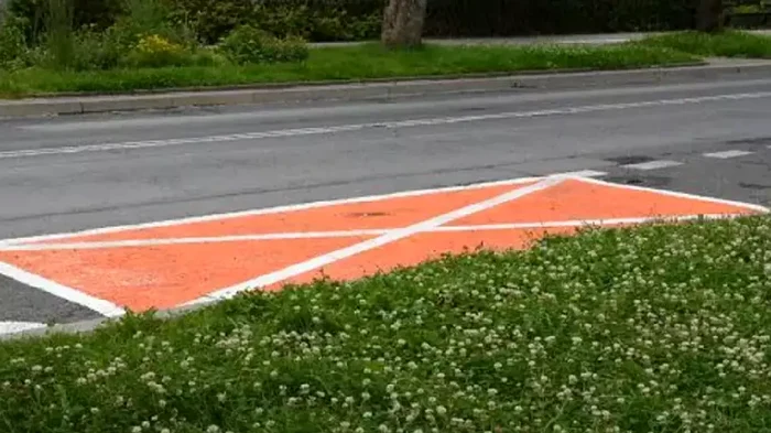 A apărut un nou marcaj rutier.