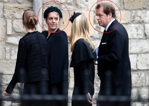 Laura și Tom Parker Bowles la înmormântarea reginei Elisabeta a II-a Foto: Profimedia