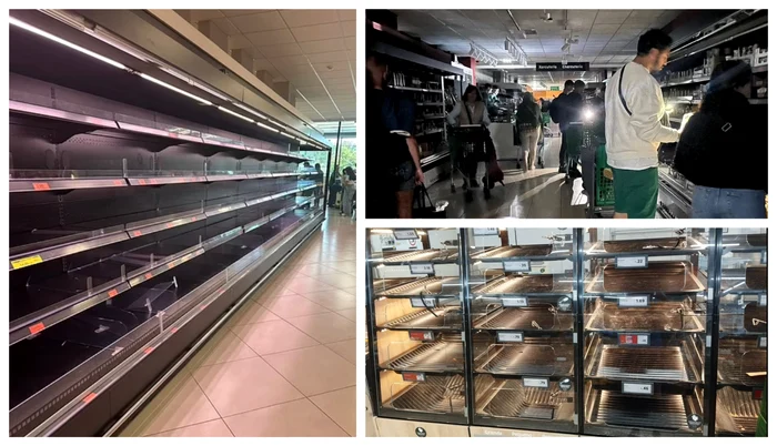 Rafturi goale în supermarketuri FOTO: X