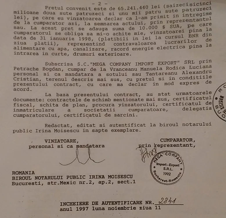 Contract vanzare Corbeanca conditii