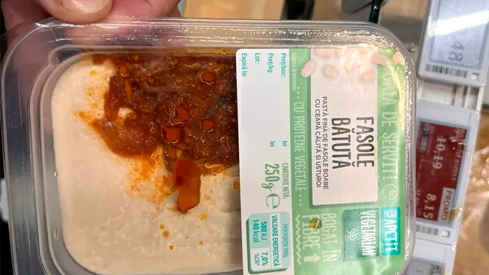 Ce conține fasolea bătută care se vinde în Mega Image.