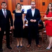 Radu Miruță, Diana Buzoianu, Dominic Fritz, Oana Țoiu, Irineu Darău FOTO Facebook / Dominic Fritz