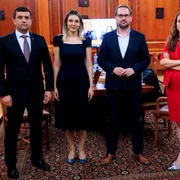 Radu Miruță, Diana Buzoianu, Dominic Fritz, Oana Țoiu, Irineu Darău FOTO Facebook / Dominic Fritz
