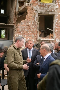 Klaus Iohannis în Irpin FOTO Presidency.ro