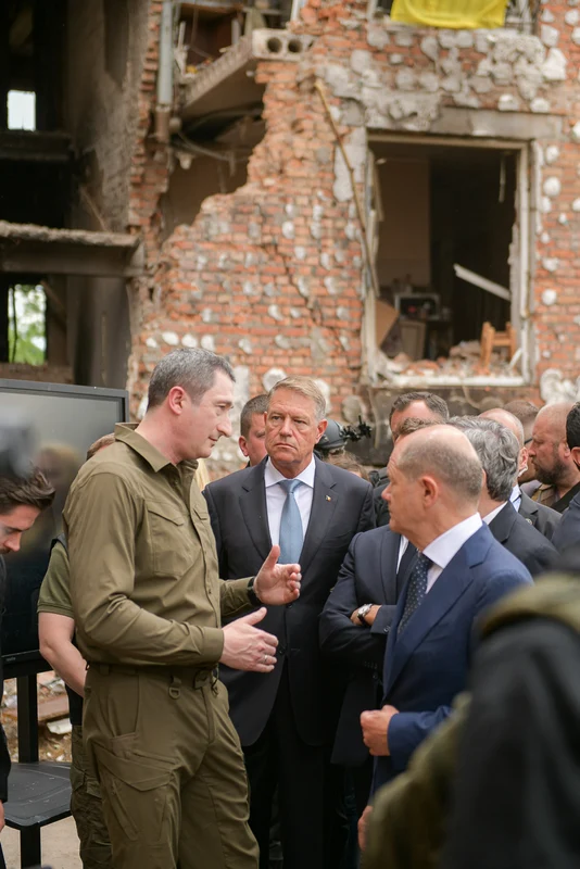Klaus Iohannis în Irpin FOTO Presidency.ro