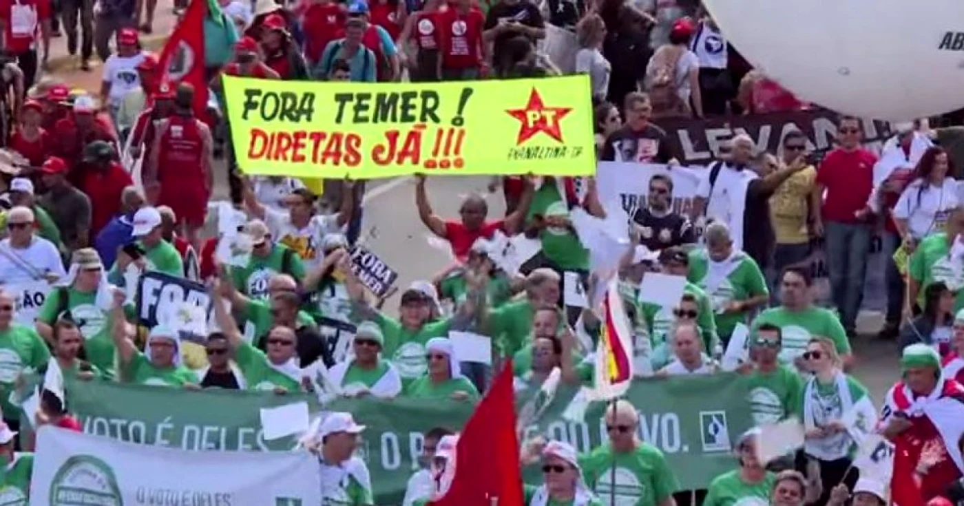 Manifestatie anti-Temer in Brazilia FOTO Captura de ecran YouTube