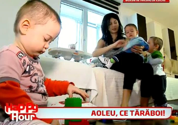 Nicoleta Luciu si tripletii