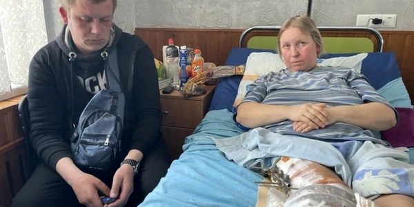 Natalia Mykolaivna o femei din sudul Ucrainei care a fost împuşcată de soldaţii ruşi foto bbc