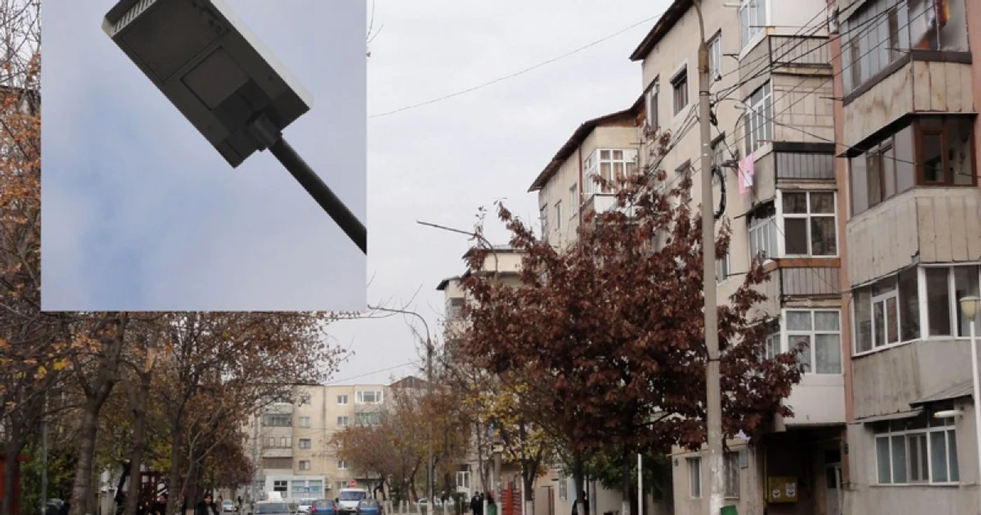Strada Cuza Vodă este una dintre arterele unde au fost montate experimental ledurile economice