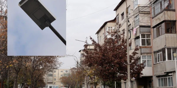 Strada Cuza Vodă este una dintre arterele unde au fost montate experimental ledurile economice
