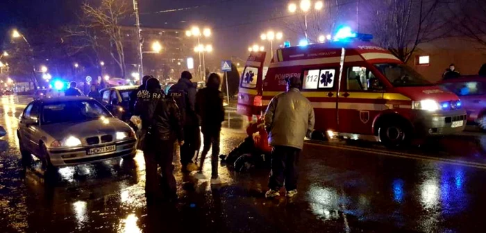 Accident rutier în Hunedoara. FOTO: Daniel Guţă. ADEVĂRUL.