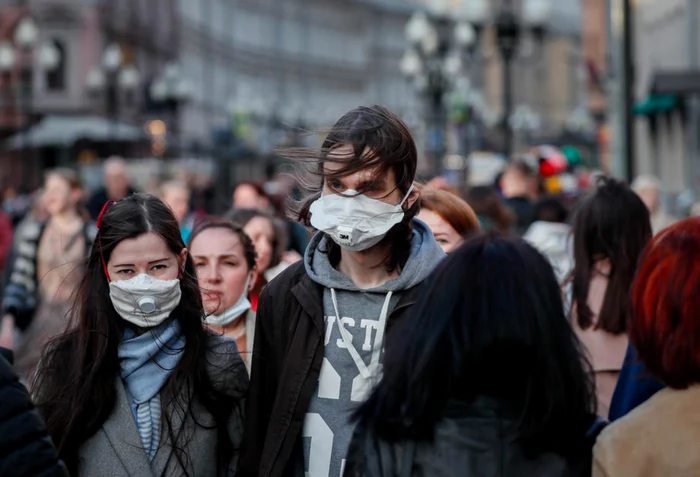 Imagine din Moscova pe vremea pandemiei FOTO EPA-EFE