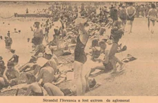 Ștrandul Floreasca, extrem de aglomerat într-o zi caniculară de vară din Bucureștiul interbelic (© Facebook / Institutul de Studii Sud-Est Europene)