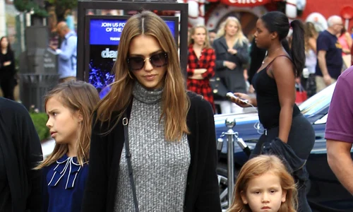 Jessica Alba & Family Visit The Santa House At The Grove jpeg