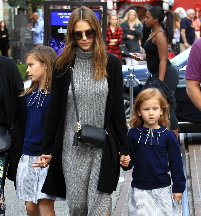 Jessica Alba & Family Visit The Santa House At The Grove jpeg