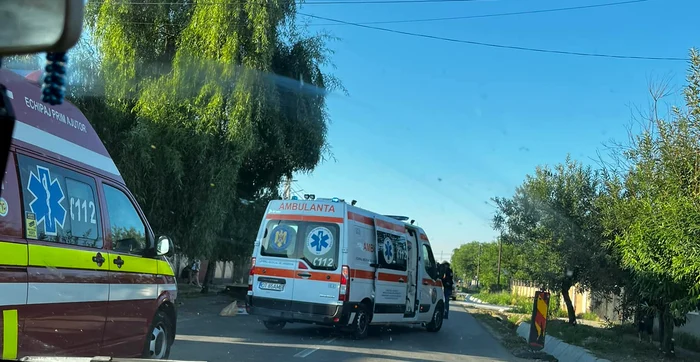 Accidentul s-a produs sâmbătă, 1 iulie, în jurul orei 7,00 FOTO: Info Trafic Slatina/I. A. Anghel