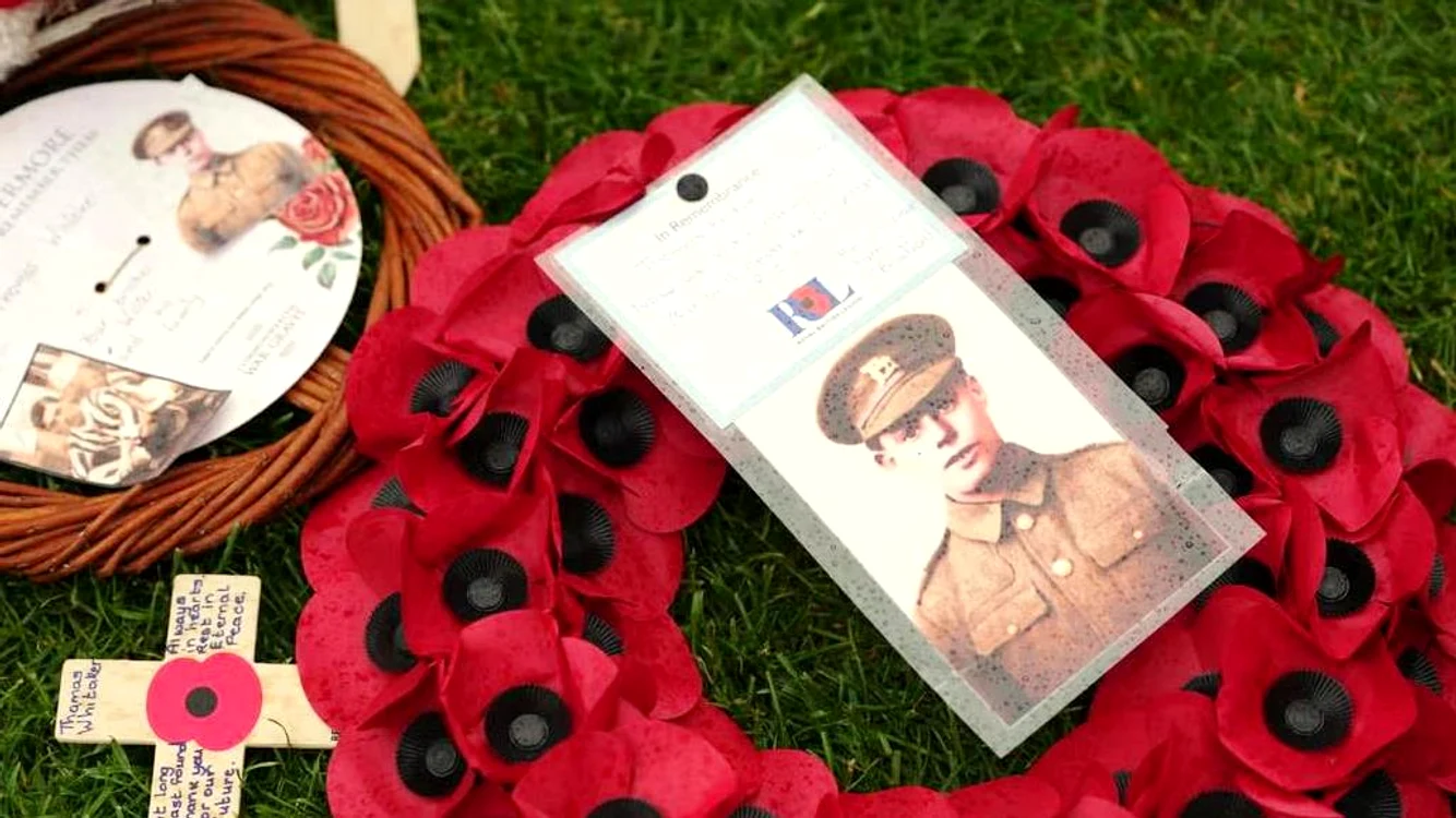 Carte poștală găsită asupra soldatului britanic
