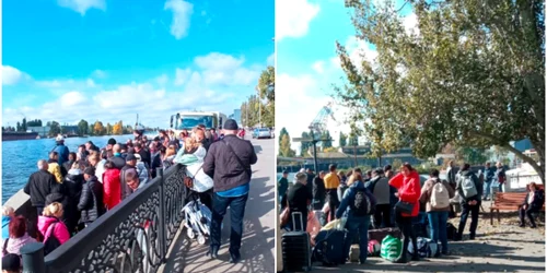 Evacuări din Herson FOTO Twitter
