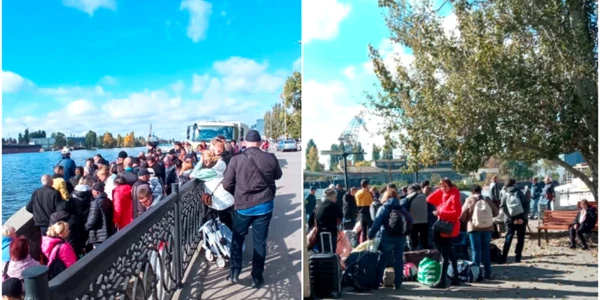 Evacuări din Herson FOTO Twitter 