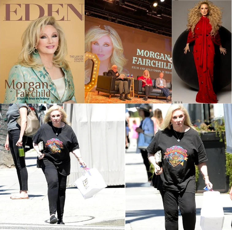 Sex simbol al anilor 80, Morgan Fairchild la 75 de ani Colaj The Sun&Eden Magazine&Instagram 