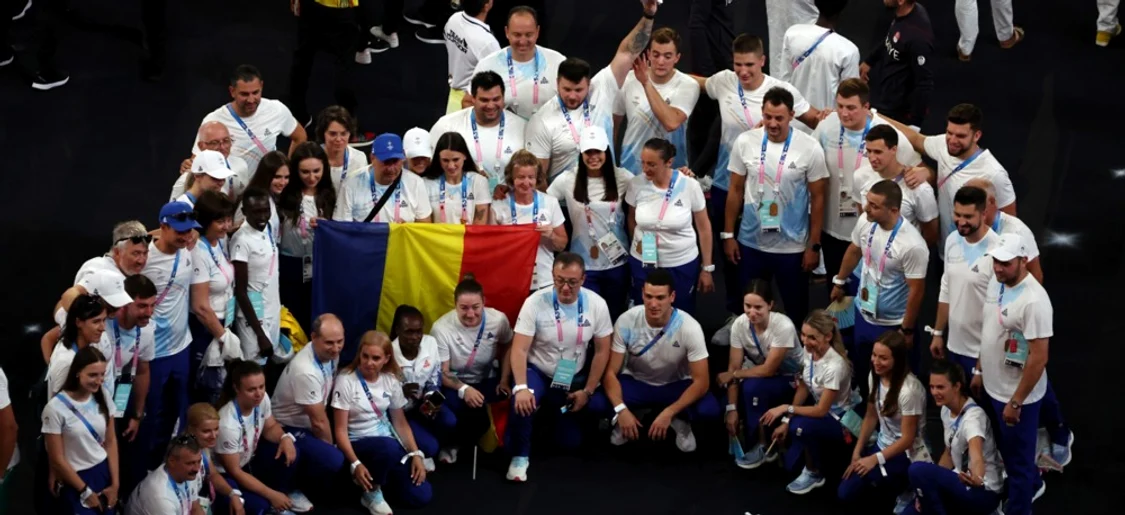 Delegația României, la ceremonia de închidere a Jocurilor Olimpice. Foto EPA EFE
