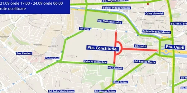 restrictii trafic pentru zilele bucurestiului