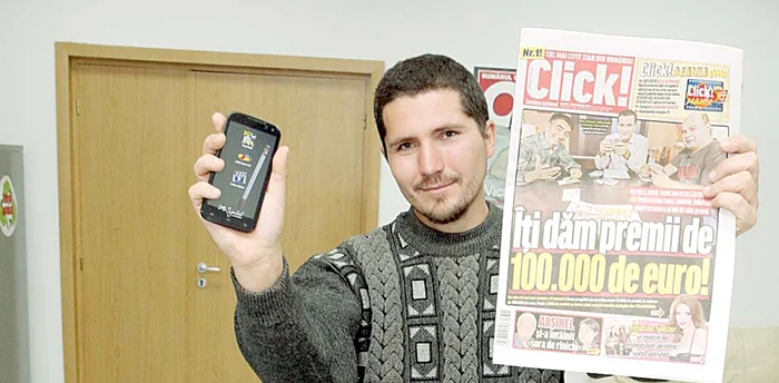 Gabriel Valentin Iancu (33 de ani) a câştigat un telefon performant la Click!MANIAFoto: Sever Gheorghe