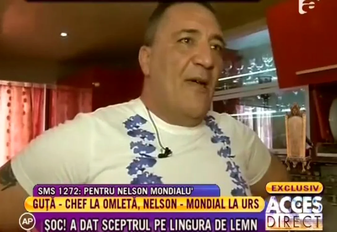 Nelson Mondialul nu vrea să-şi pună dinţii, dar îşi răsfaţă gura cu mâncăuri scumpe. (captură Acces direct)