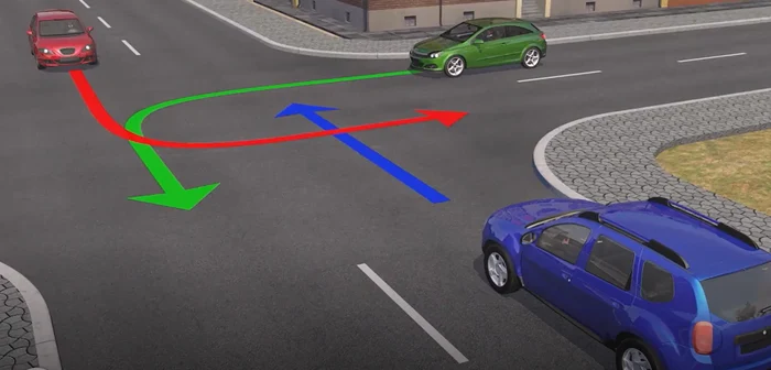 În ce ordine vor trece mașinile prin intersecție