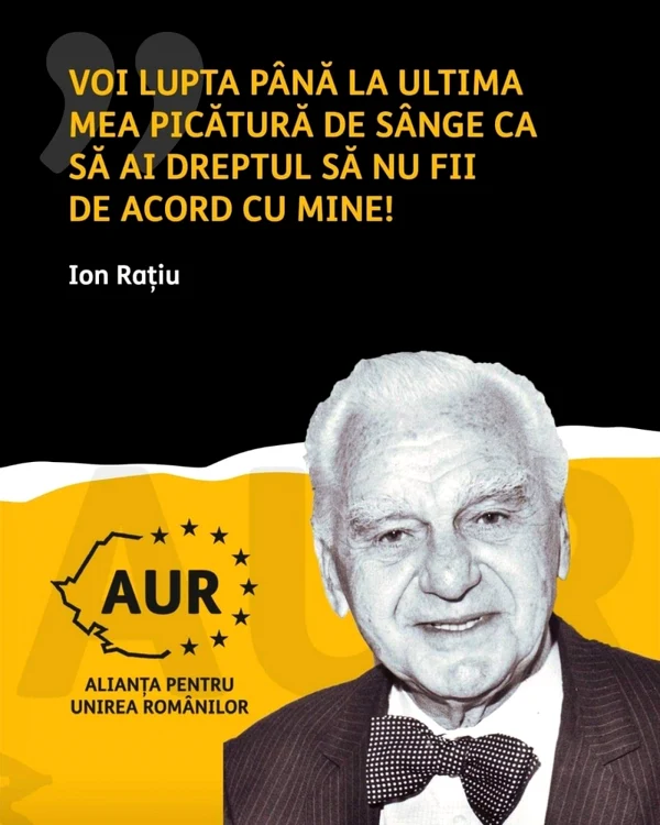 Afişul Partidului pentru Unirea Românilor FOTO Facebook